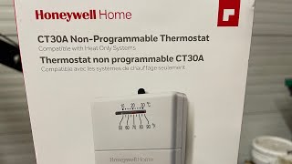 Installing New Honeywell CT30A Nonprogrammable Thermostat ￼ [upl. by Nus]