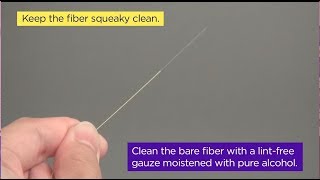 Cleaning the bare fiber Help Video for TYPE72CTYPE82Cno2 [upl. by Stanley]