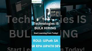 Yash Technologies is hiring for Sr RPA UiPath DevSA for Pune  Indore  FutureTech Era [upl. by Gewirtz]