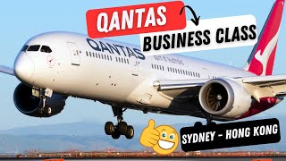 QANTAS BUSINESS CLASS  QF127 Sydney to Hong Kong 787 Dreamliner [upl. by Fagen]