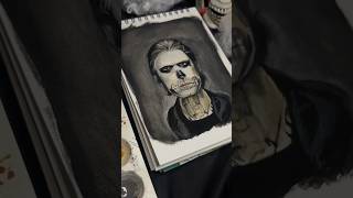 Painting Tate Langton  American Horror Story  Drawlloween [upl. by Ladnik]