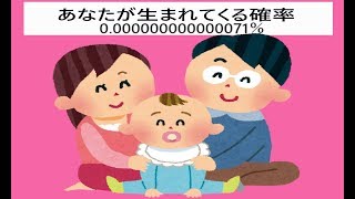 【統計学】あなたが生まれてくる確率0000000000000071％ [upl. by Stone]