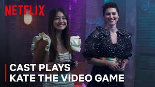 KATE Cast Plays the Kate Video Game for the First Time  Netflix Geeked [upl. by Annayhs721]