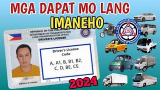 MGA PAGBABAGO SA DRIVERS LICENSE 2024  BAGONG RESTRICTIONS CODE  TAMA NA DRIVERS LICENSE CODE [upl. by Ecinnahs]