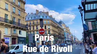 Paris city Rue de Rivoli Paris France 4K [upl. by Gustave]