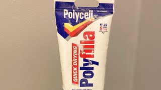 DIY REVIEW Filling Wall Cracks Polycell Quick Drying Polyfilla [upl. by Tyika]