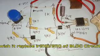 Simple Boostrap Circuit alternative to Driver ic mosfet of Esc BLDC [upl. by Lody]