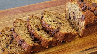 Chocolate Chip Banana Bread Recipe  How To Make Banana Bread [upl. by Eliot851]