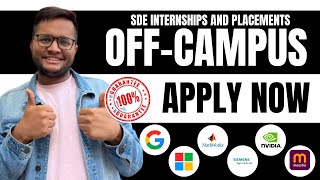 OFF Campus SDE Internship and Placement  2023  2024  2025 passouts  Apply Now [upl. by Eiznekcm359]