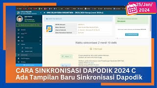 CARA SINKRONISASI DAPODIK 2024 C SEMESTER GENAP [upl. by Nurav637]