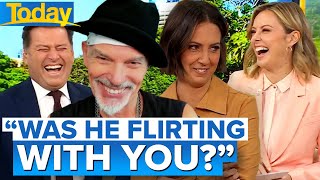 Celebrity’s ‘flirty’ compliment has TV hosts in stitches  Today Show Australia [upl. by Ttoile]