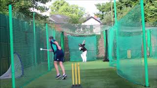 Facing Side arm 70MPH 2018 Cricket batting Nets Practice ECB Premier league Batsmen [upl. by Oileduab132]