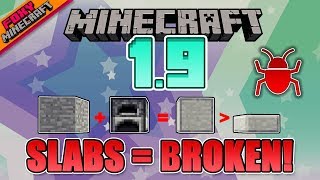 Minecraft Bedrock 19 Update  Broken Slabs [upl. by Akemahc853]