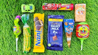 Satisfying video Asmr Lollipops candy and chocolate gummy candy unboxing video [upl. by Notgnillew]