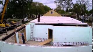 House building with Precast Hollowcore  Time Lapse Top view [upl. by Feldstein165]