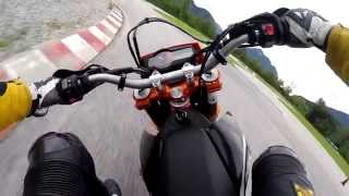 KTM 690 SMCR  One Lap on Racetrack [upl. by Robillard]