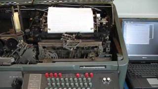 Model 28 ASR Teletype Demonstration 1  Telephone Museum of PEI [upl. by Skipton899]