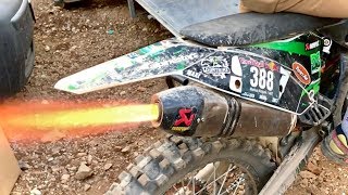 Akrapovic REV LIMITER RAW Sound Compilation🔥On Fire🔥KTM SXF 250 EnduroMotocross 🔰Dirtbike FreaX [upl. by Nimrahc]