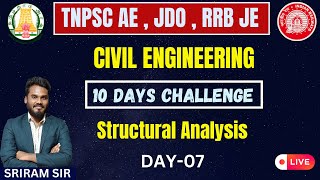 Structural Analysis  REVISION CLASS  DAY 07 IN TAMIL  CIVIL TNPSC AE  JDO  RRB JE  KTA [upl. by Chema410]