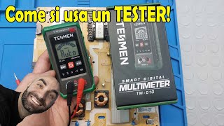 Impariamo ad usare il tester con TESMEN TM510  Diagnostica TV Samsung [upl. by Maggie775]