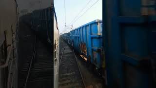 Wdm4 power full freight train crossing views। [upl. by Gilberto882]