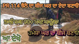 PR 14 paddy Seed Home made  ਪੀ ਆਰ 14 ਬੀਜ ਘਰ ਦਾ ਬੀਜ ਬਣਾੳ  90 ਮਾਣ ਝਾੜ ਪਕਾੱ [upl. by Rednave]