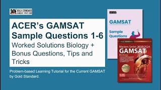 ACERs GAMSAT Sample Questions 16 Worked Solutions Biology  Bonus Questions Tips and Tricks [upl. by China]