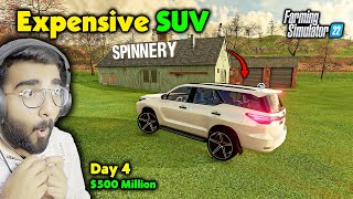 I Make Spinnery amp Buy Fortuner Car  500 Million Challenge   Farming Simulator 22 Hindi Gameplay [upl. by Harley906]