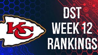 Top 12 DefenseDST Rankings Week 12 Fantasy Football [upl. by Acalia10]