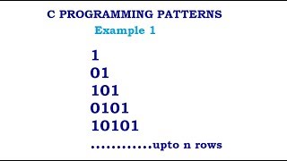 C Programming Pattern Solving Example 1 [upl. by Dayir773]