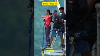 Bungy jumping rope balancing bungy jump rishikesh bungy spots [upl. by Anaujahs]