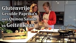 Glutenvrije Gevulde paprikas met Quinoa Salade en Geitenkaas [upl. by Notfilc]