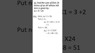 Arithmetic Progression  Class 10 maths shorts class10maths arithmaticprogression [upl. by Dennis]