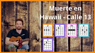 🌴MUERTE EN HAWAII  CALLE 13  Ukelele Tutorial y Cover Play Along [upl. by Nairolf201]