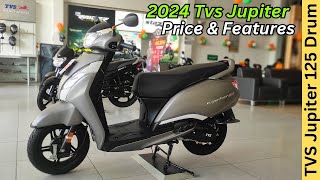 2024 Tvs Jupiter 125 Drum Full Detailed Review ♥️ New Updates amp Price Jupiter 125 Grey Colour [upl. by Cymbre]