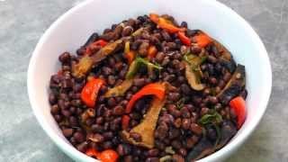 Chinese Stirfried Adzuki Beans with Shiitake  Vegan Vegetarian Recipe [upl. by Nylknarf]