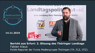 Bericht aus Erfurt Fabian Klaus PolitikReporter der Funke Mediengruppe Thüringen TA TLZ OTZ [upl. by Beatriz]