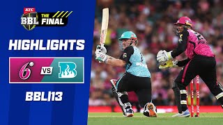 Sydney Sixers v Brisbane Heat  BBL13 [upl. by Tehcac]