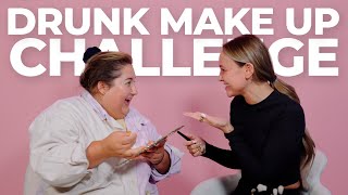 SCHMINK amp DRINK  Drunk Make Up Challenge mit SelfieSandra [upl. by Tikna603]