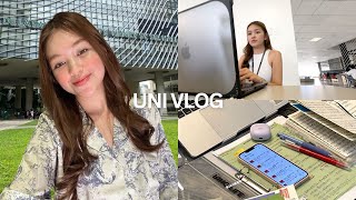 UNI VLOG  waking up at 7 am a day in dlsu how i curl my hair amp working out [upl. by Yeruoc816]