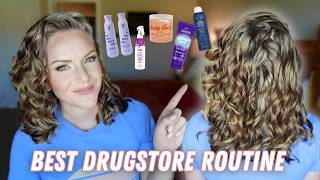 Drugstore Wavy Hair Routine 2A 2B 2C Hair  Get Perfect Curls 😍💁 [upl. by Batista]