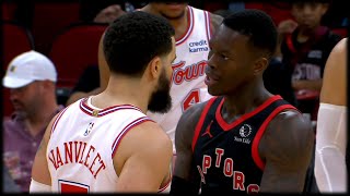 Dennis Schröder amp Fred VanVleet Funny and Extended Altercation [upl. by Lorrimor168]