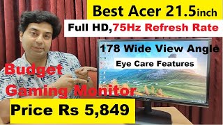 Best Acer 215 inch Monitor  Acer EK220Q Full HD LED  Acer Gaming Monitor 75Hz With 178 Wide View [upl. by Gleich]