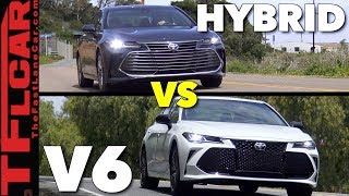 Which is Better 2019 Toyota Avalon Hybrid or V6 First Drive Review [upl. by Dhu806]