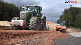 Fendt 1050  Stehr AnbauBodenfräse SBF 242  Neubau A 49 in Nordhessen [upl. by Kori682]