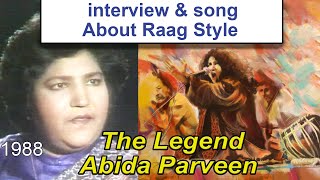 Abida Parveen beginning interview and song ranjhan by Abida Parveen 1990s interview about history [upl. by Unhsiv]