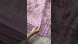 Trending soft rich organza silk floral print saree with matching blouse [upl. by Aiceled]