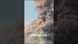 Krakatoa volcano explodes before 2018 Tsunami [upl. by Enomad]