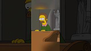 Ned Flanders goes to church ⛪ simpsons funny shorts [upl. by Ahsats]