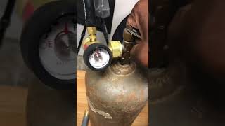 How to properly open an acetylene tank valve [upl. by Kcirdderf]